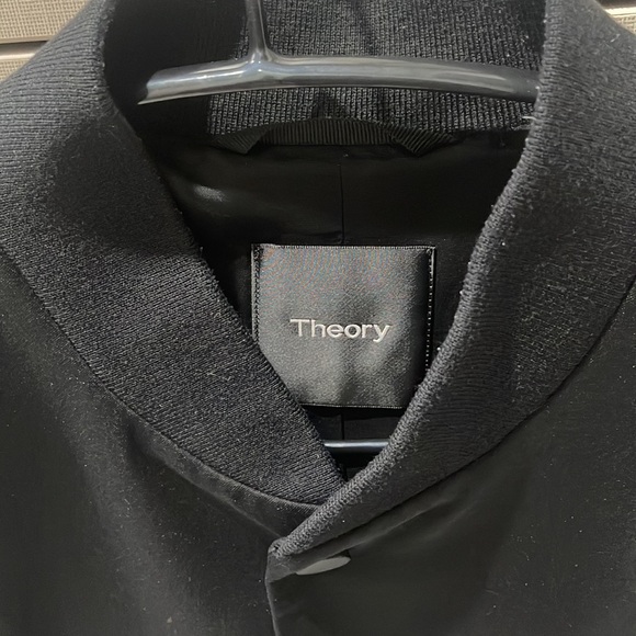 Theory men’s varsity black jacket size M - Picture 3 of 6